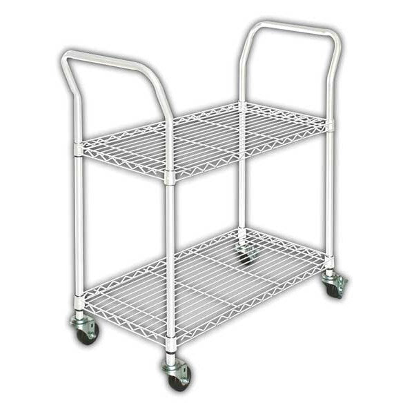 Wire Cart, 2 Shelf, L41 x W24 x H39 In.