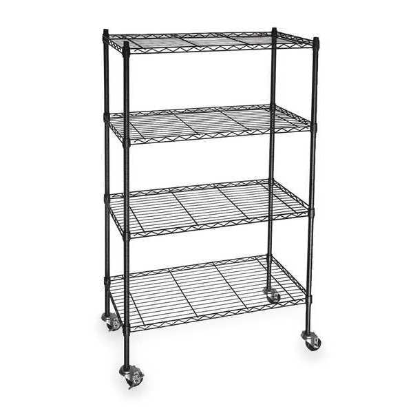 Wire Cart, 4 Shelf, L48 x W24 x H67 In.