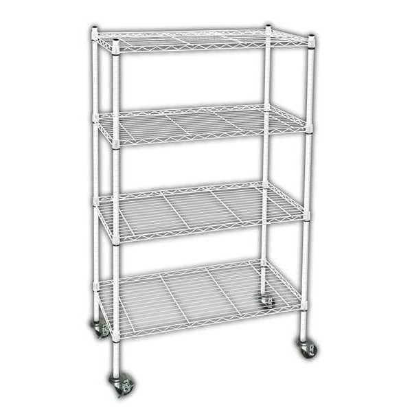 Wire Cart, 4 Shelf, L60 x W24 x H67 In.