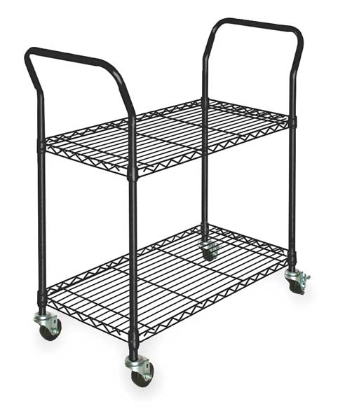 Wire Cart, 2 Shelf, L53 x W18 x H39 In.