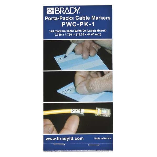 Wire Marker Book, Write-On, Self-Laminatng, PWC-PK-1
