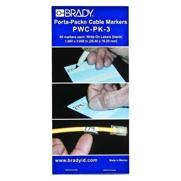 Wire Marker Book, Write-On, Self-Laminatng, PWC-PK-3