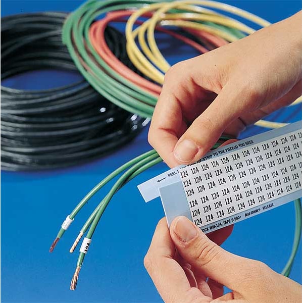 Wire Marker, Printd, Repos Self-Adhes, PK25, WM-PLS-PK