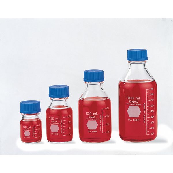 Bottle Media Stge w/ Cap Glass 250, PK10