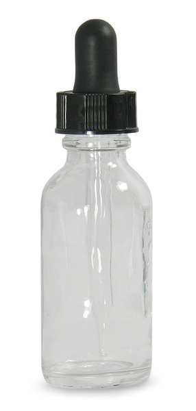 Dropper Bottle, 60mL/2oz, Clear, Round, PK24