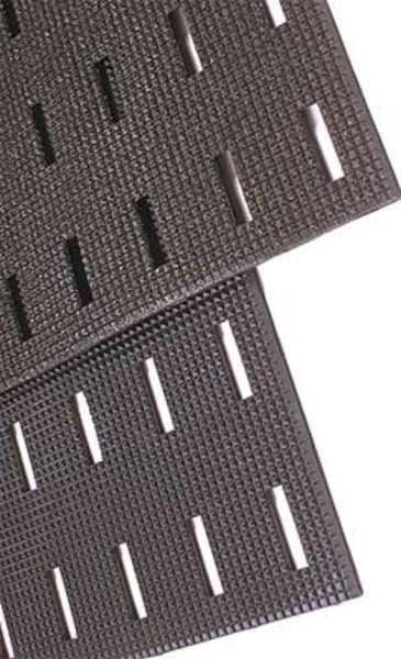 Black Grit Antifatigue Mat 3 Ft W x 4 Ft L, 7/16 In