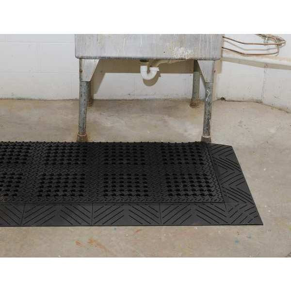 Diamond Interlocking Drainage Mat 30 In W x 3 Ft L, 1 In
