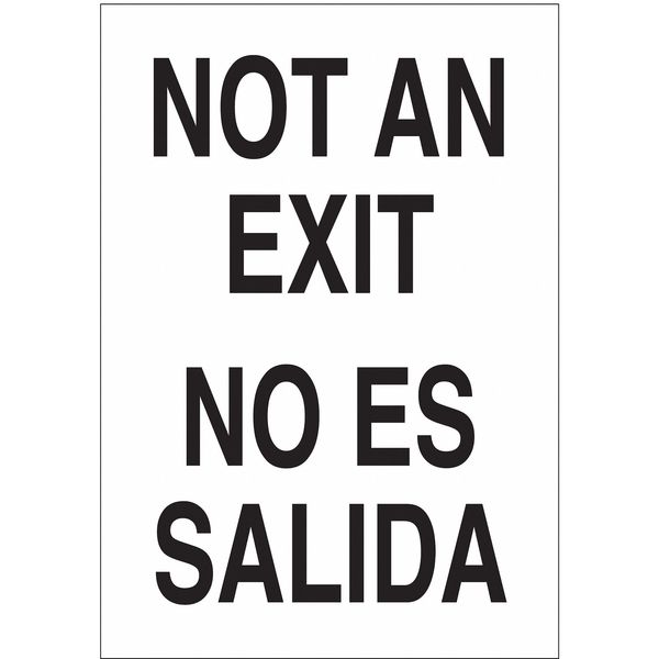 Not An Exit Sign, English, Spanish, 10