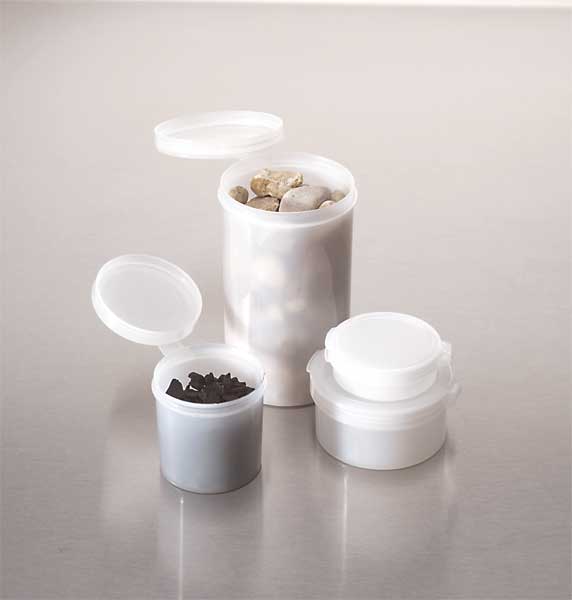 CONTNR HINGED-LID .5 OZ POLY, PK100