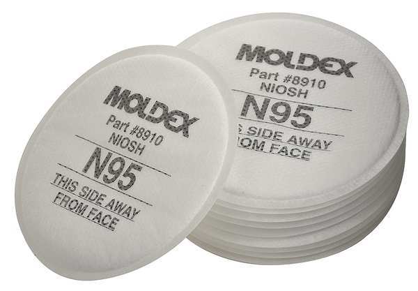 Filter, threaded, N95, White, 10 PK, NIOSH