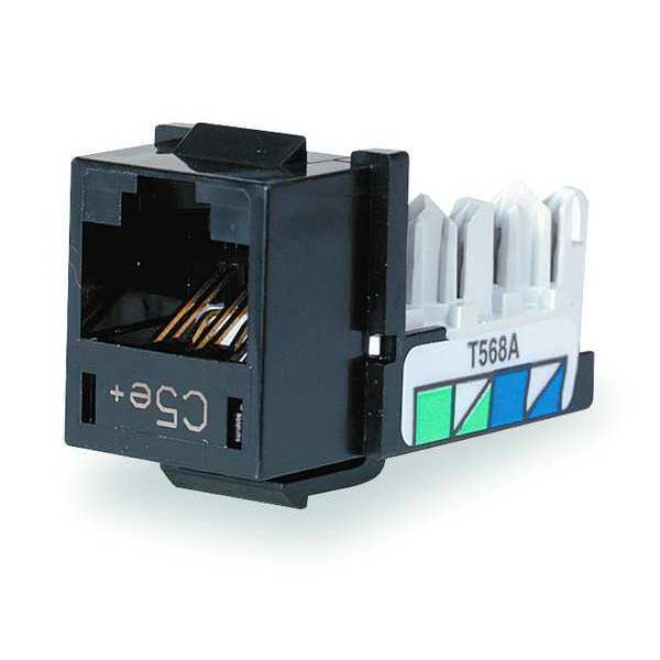 Jack, Black, Cat6, Rj45