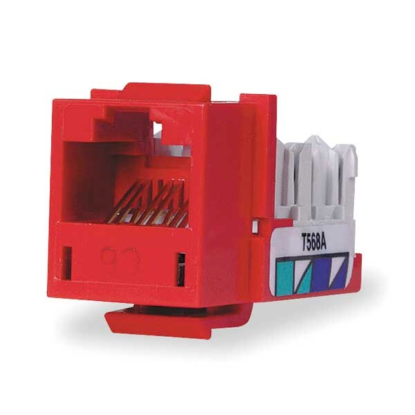 Jack, Red, Cat6, Rj45
