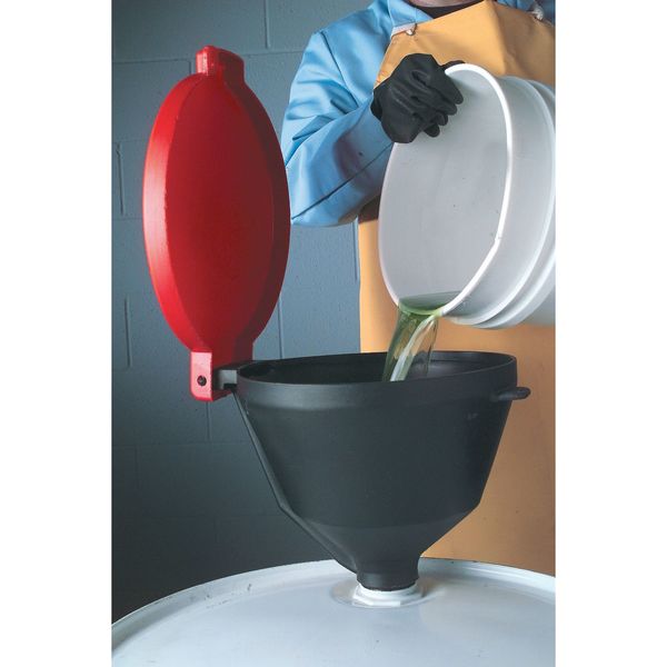 Drum Funnel with Lid, 13 3/8, with Spout