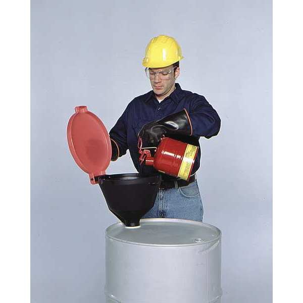 Drum Funnel with Lid, 13 3/8, with Spout