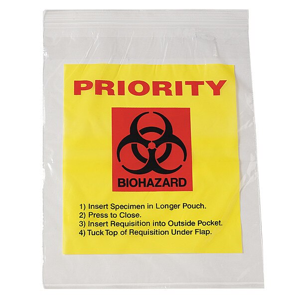 Specimen Transfer Bag, 15 In. L, PK1000