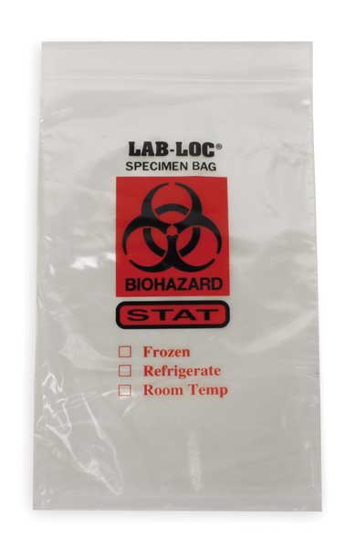 Specimen Transfer Bag, 6 In. W, PK1000