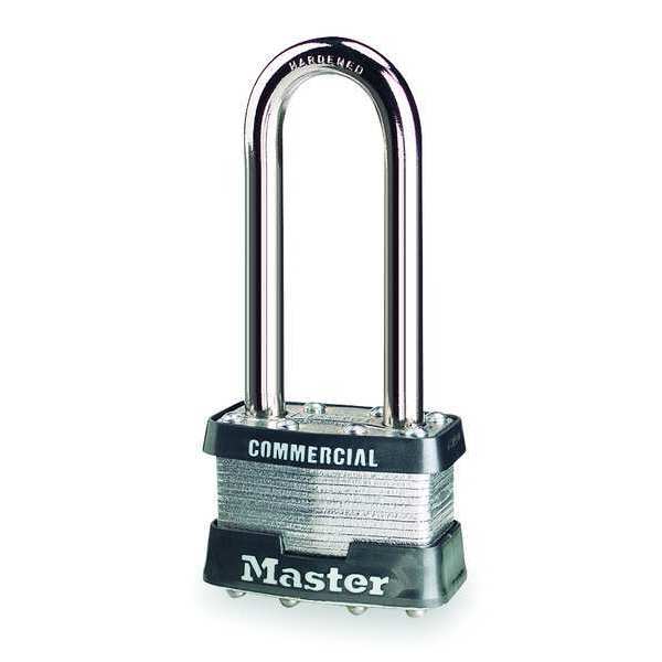 Padlock, Keyed Alike, Long Shackle, Rectangular Steel Body, Steel Shackle, 3/4 in W