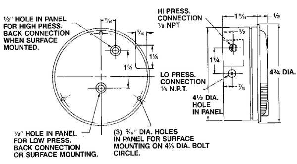 Dwyer Magnehelic Pressure Gauge, 0 to 2