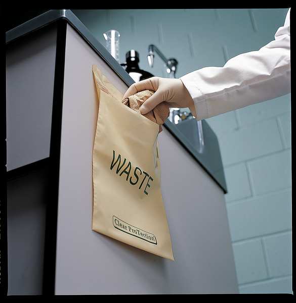 Biohazard Bags, 0.5 gal., White, PK100