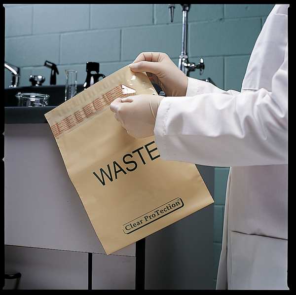 Biohazard Bags, 0.5 gal., White, PK100
