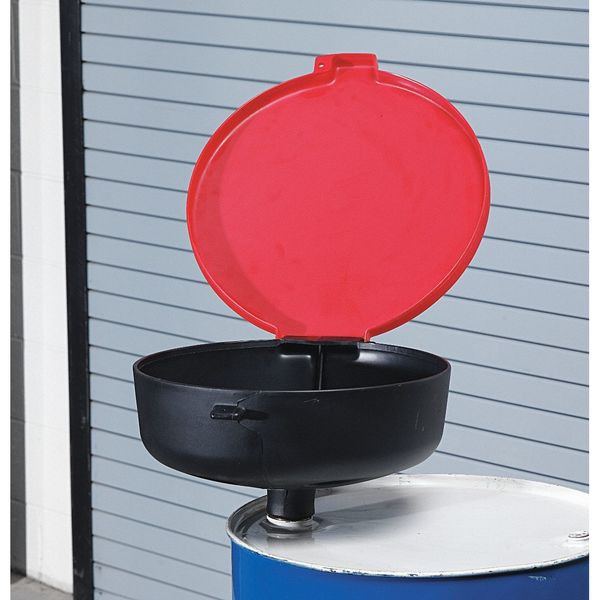Drum Funnel with Lid, 22 In, with Spout
