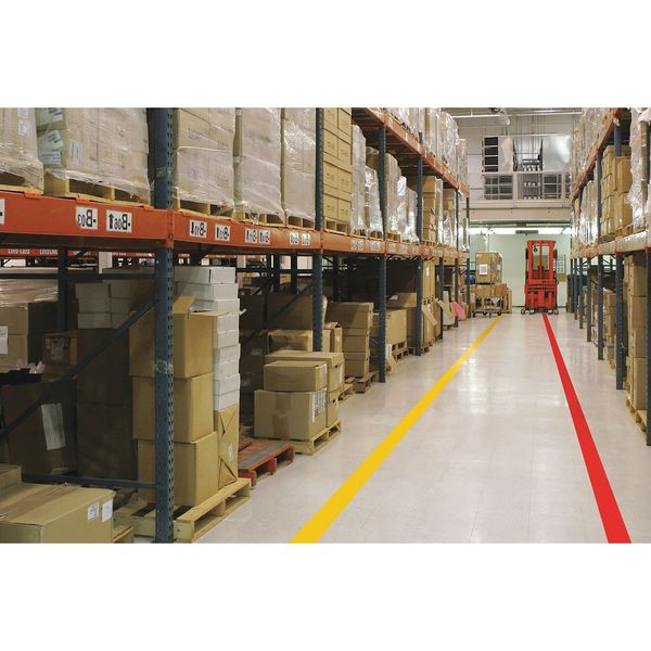 Floor Marking Tape, 4In W, 100 ft. L