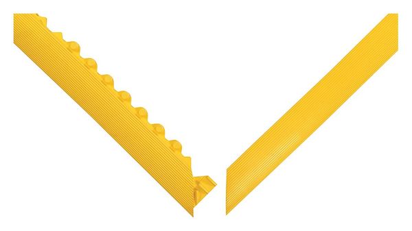 Interlocking Mat Edging Nitrile Rubber 3 ft 2 in 3/4 in