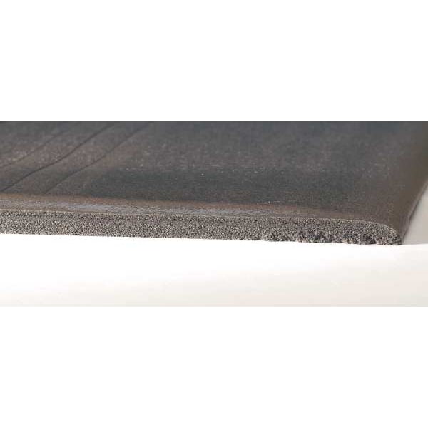 Antifatigue Runner, Black/Yellow, 12 ft. L x 3 ft. W, PVC Closed Cell Foam, 3/8