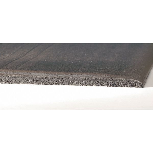 Antifatigue Mat, Black, 5 ft. L x 3 ft. W, PVC Closed Cell Foam, Corrugated Surface Pattern