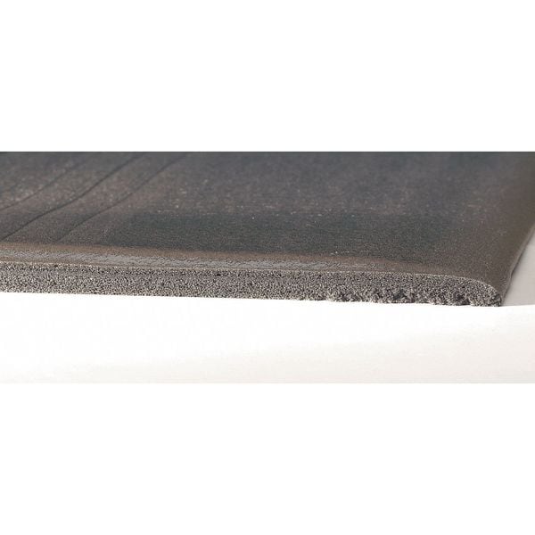 Antifatigue Runner, Black/Yellow, 12 ft. L x 3 ft. W, PVC Closed Cell Foam, 3/8