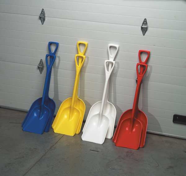 Hygienic Shovel, Red, 11 x 14 In, 38 In L