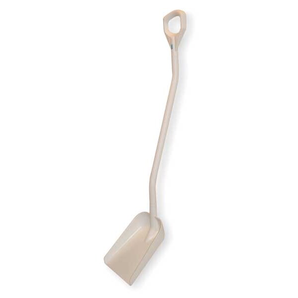 Ergonomic Shovel, 10-1/4 In. W, White