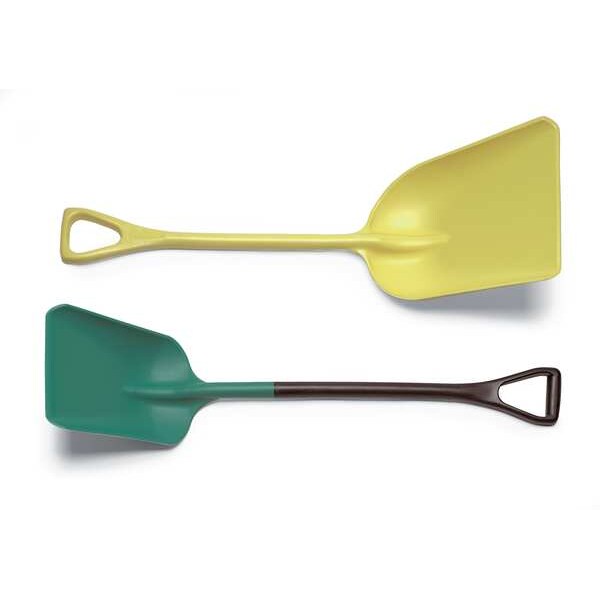 Industrial Shovel, 10-1/2 In. W, Green