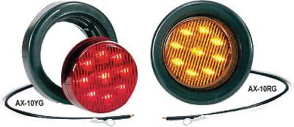Clearance Light, LED, Amber, 2-1/2 In Dia