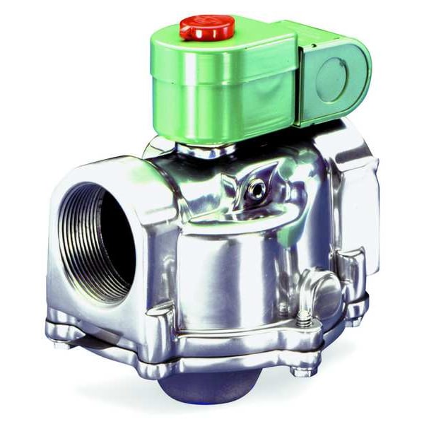 120V AC Aluminum Fuel Gas Solenoid Valve with Test Port, Normally Open, 1 1/4 in Pipe Size