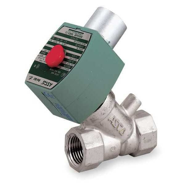 24V DC Brass Solenoid Valve, Normally Closed, 1/2 in Pipe Size