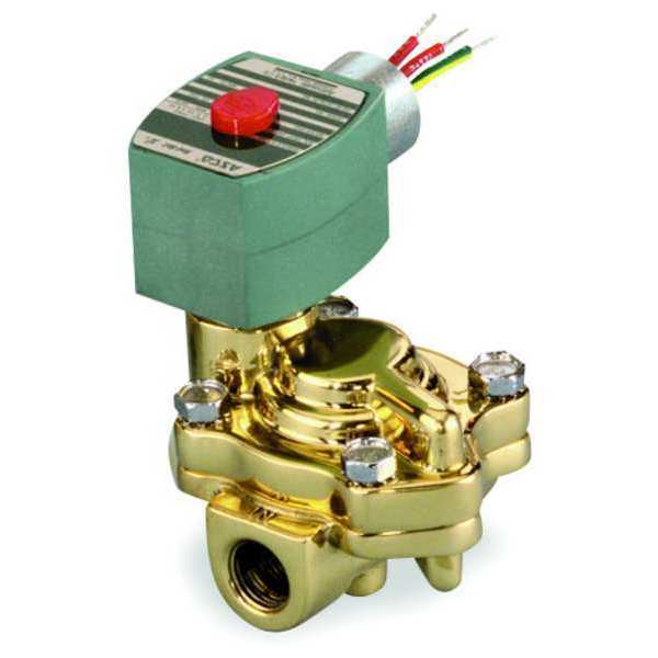 120V AC Brass Slow Closing Solenoid Valve, Normally Closed, 1 1/2 in Pipe Size