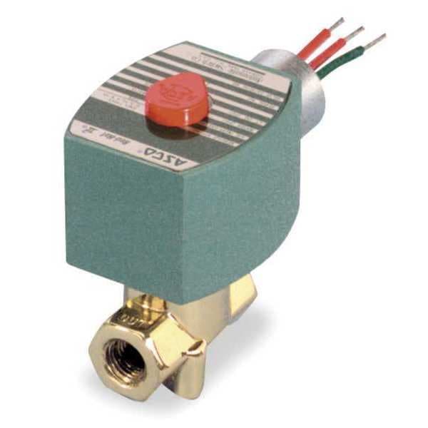 120V AC Brass Steam and Hot Water Solenoid Valve, Normally Closed, 1/4 in Pipe Size