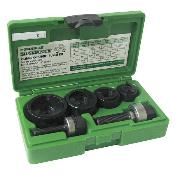 Manual Punch Driver Set, Capacity 10 ga, 10 piece