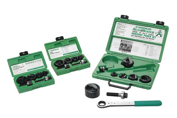Knockout Punch Driver Set, Capacity 10 ga, 15 piece