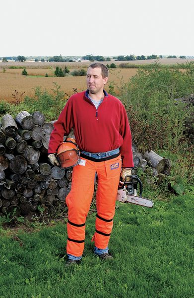 Chainsaw Chaps, Orange, Nylon, 36 in Length