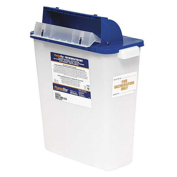 Sharps Container, 8 Gal., Hinged Lid, PK2