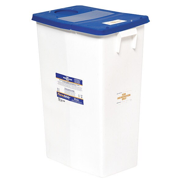 Sharps Container, 18 Gal., Hinged Lid, PK5