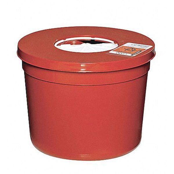 Sharps Container, Red, Round, 5 Qt, PK5