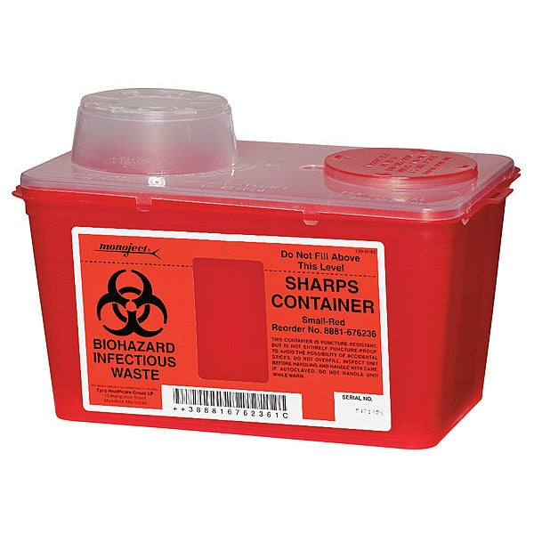Sharps Container, 2 Gal., Chimney Top, PK5