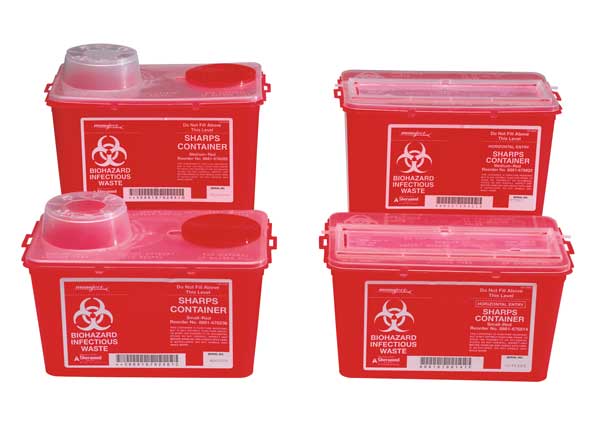 Sharps Container, 2 Gal., Chimney Top, PK5