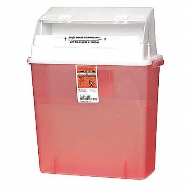 Sharps Container, 3 Gal., Auto Drop, PK3
