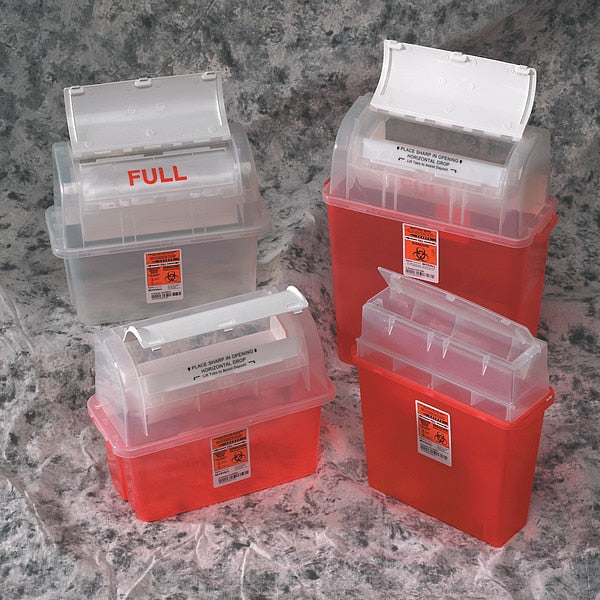 Sharps Container, 3 Gal., Auto Drop, PK3