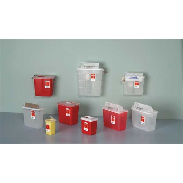 Sharps Container, 2 Gal., Rotor Lid, PK5