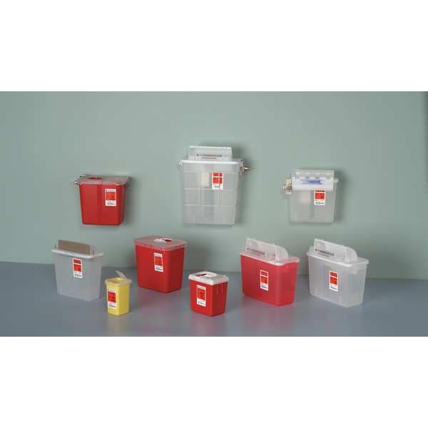 Sharps Container, 2 Gal., Rotor Lid, PK5